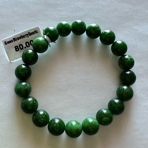 Green Strawberry Quartz Beaded Bracelet